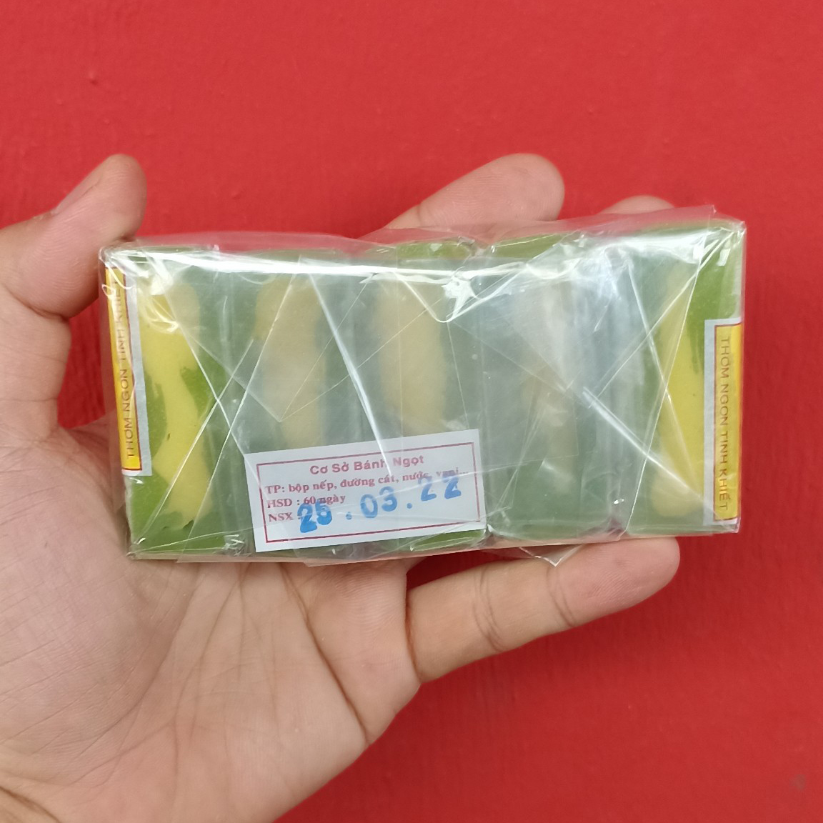 Bánh In Dẻo Lá Dứa Đậu Xanh