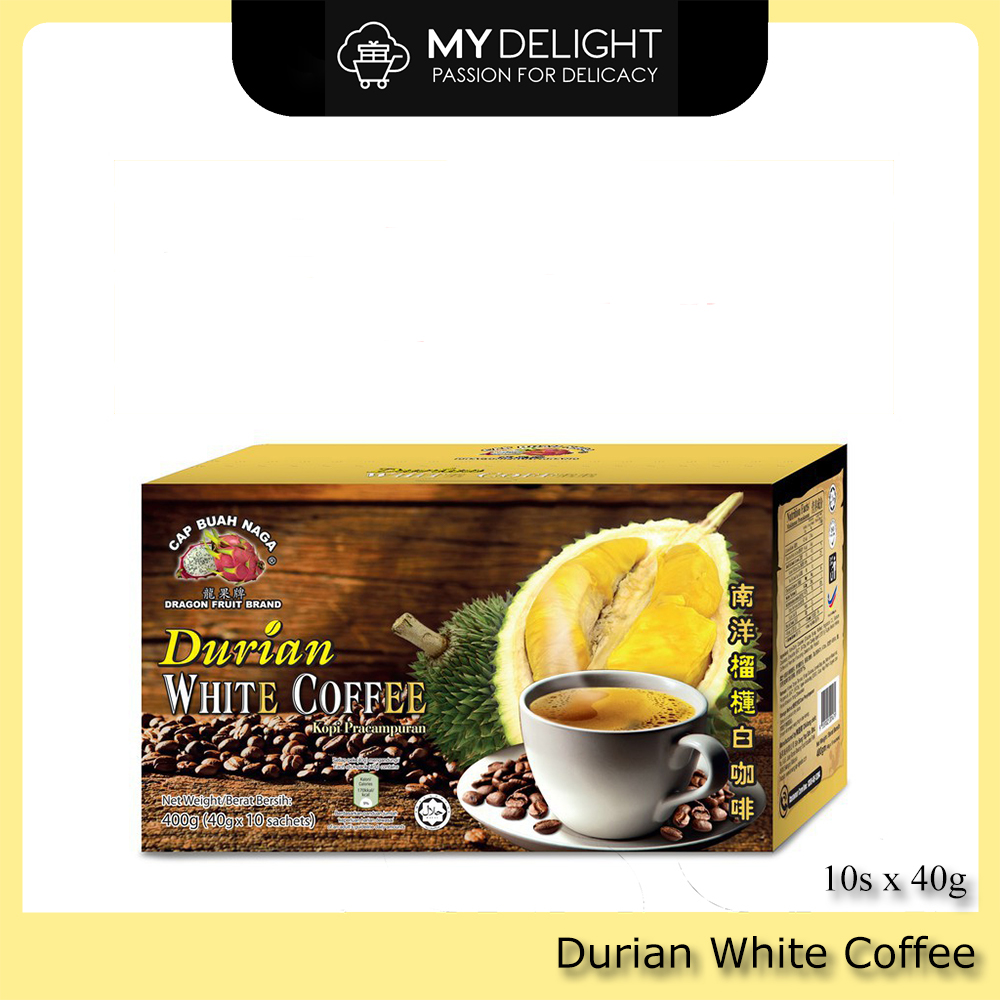 Dragon Fruit Brand Durian White Coffee 3 In 1 Instant (40g x 10
