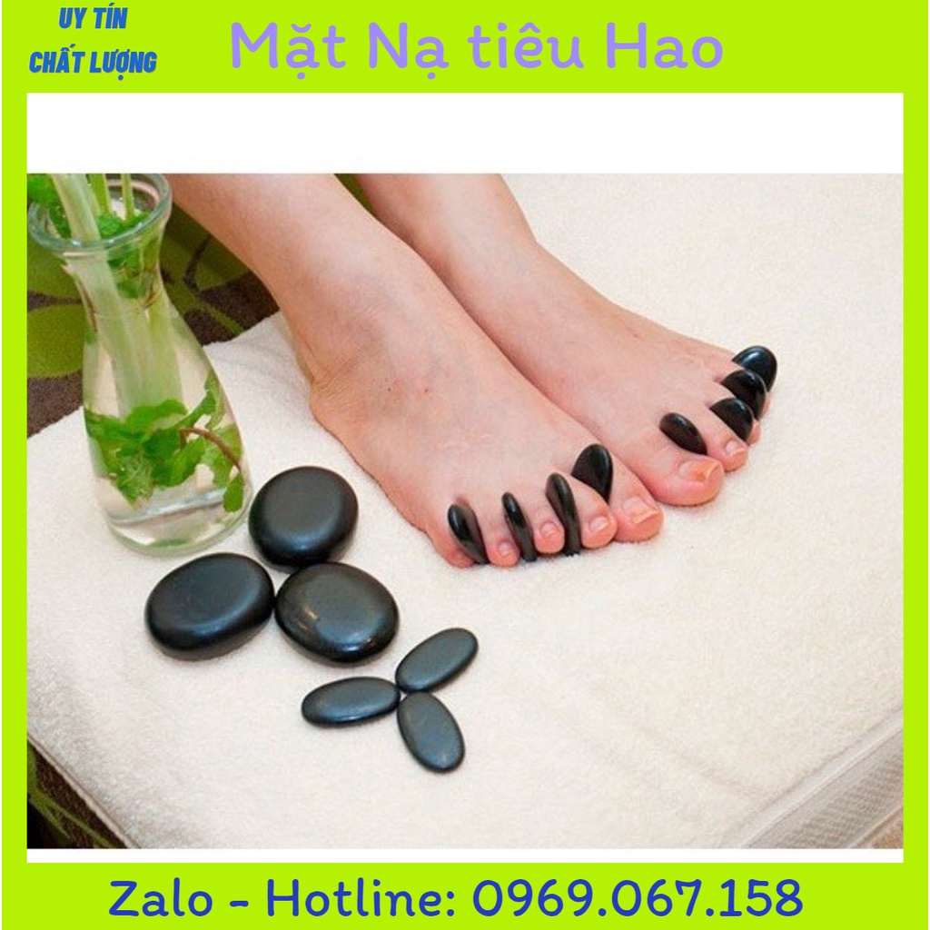 Đá nóng 6*8 masage viện Oval , đá nóng tự nhiên cao cấp chuyên dùng trong Spa - TMV