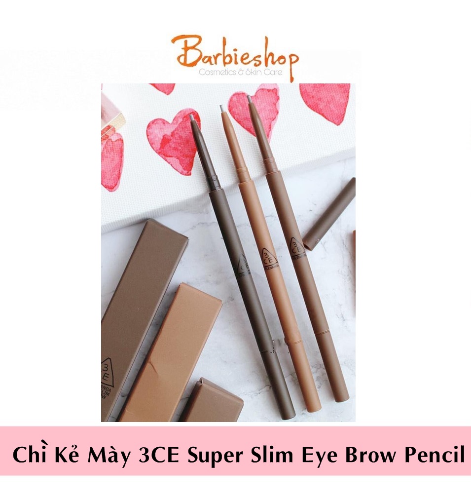 Chì Kẻ Mày 2 Đầu 3CE Super Slim Eye Brow Pencil