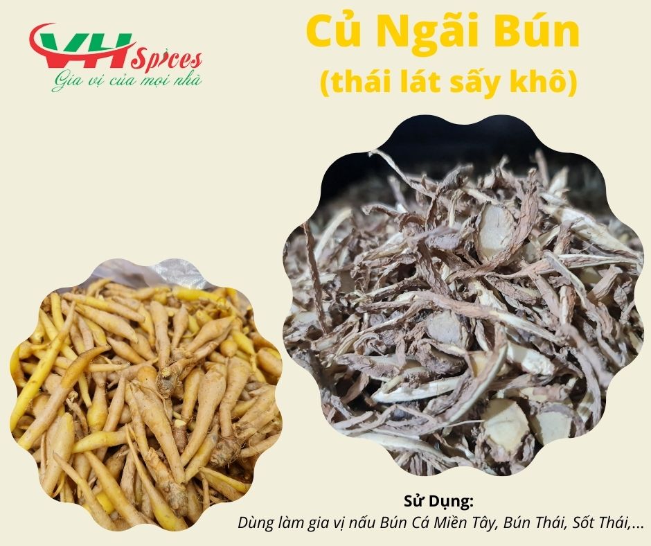 Củ Ngãi Bún Thái Lát Sấy Khô gói 250g