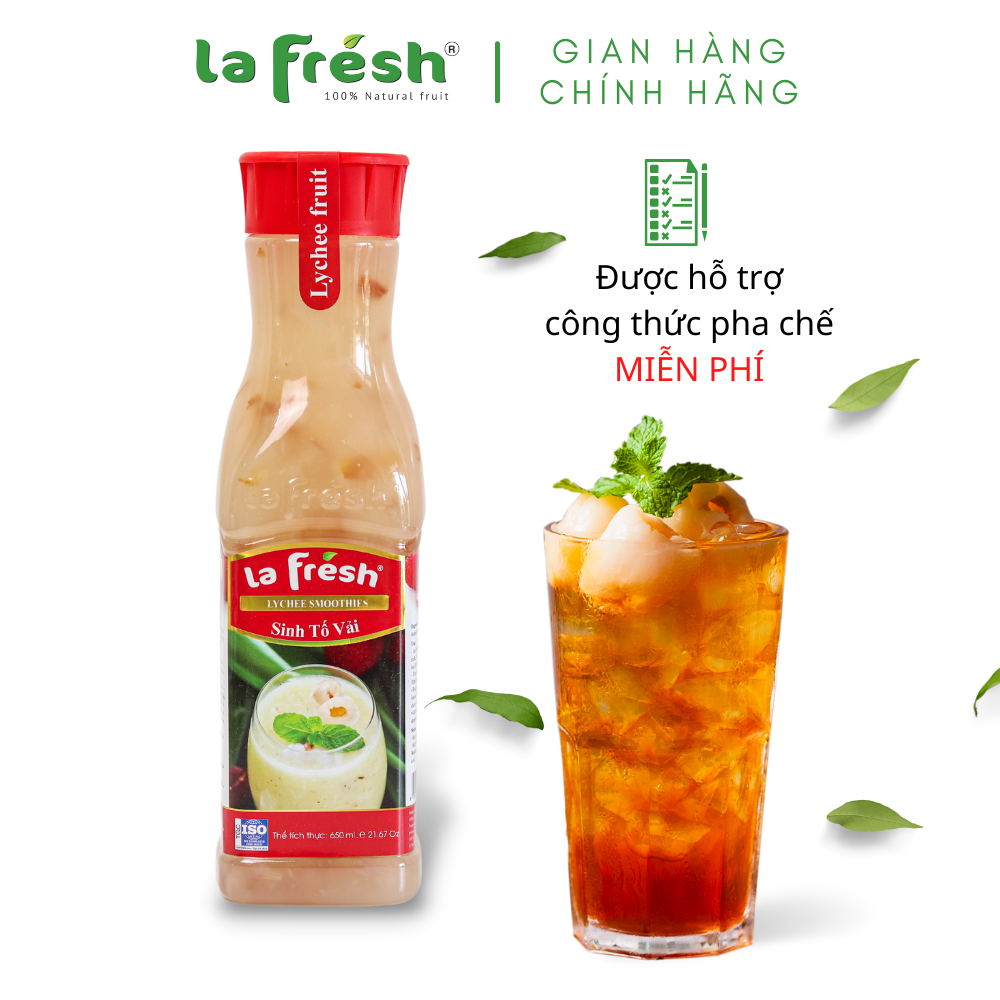 Sinh Tố Vải Lafresh Đà Lạt Chai 650ml