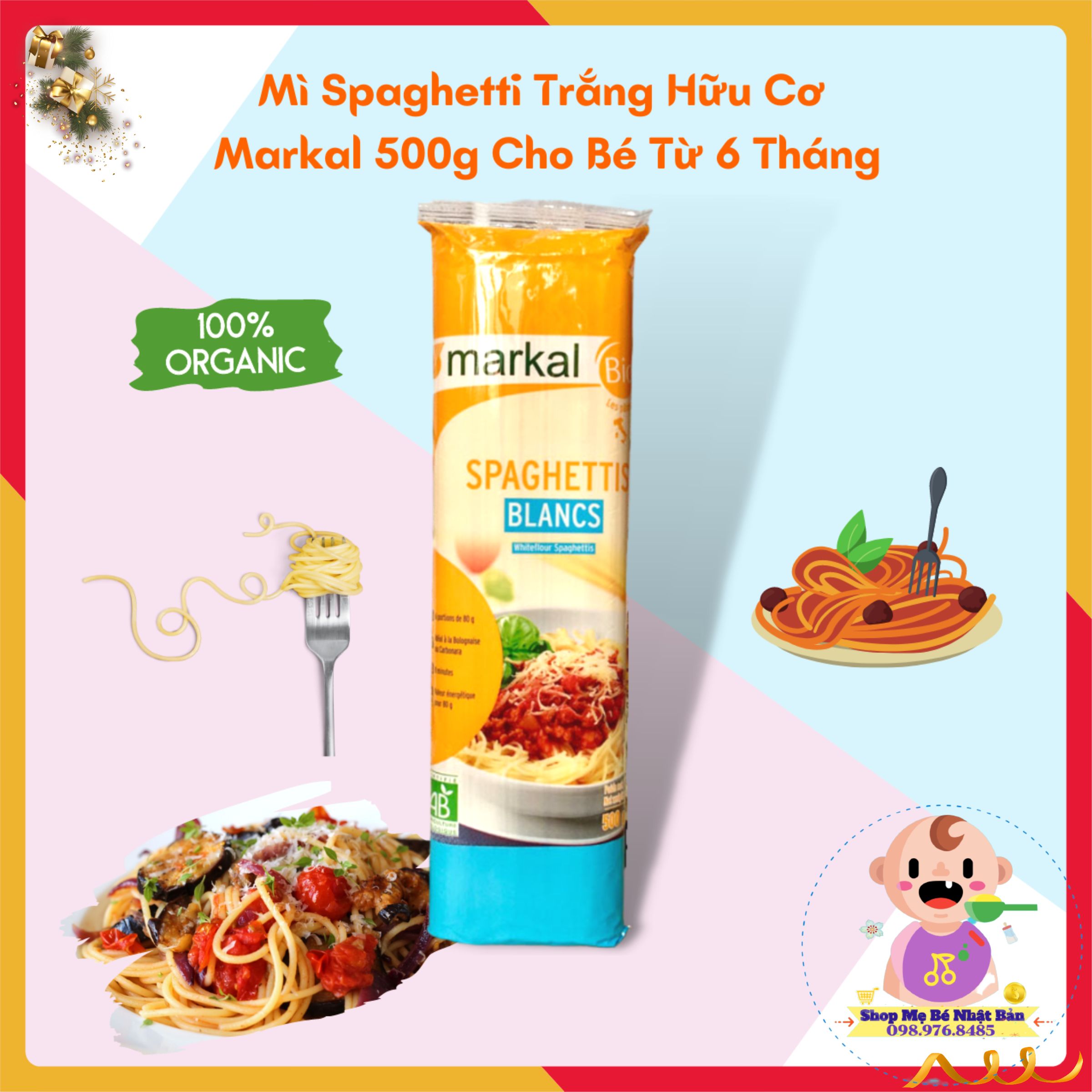 Mì Nui Hữu Cơ Markal 500g