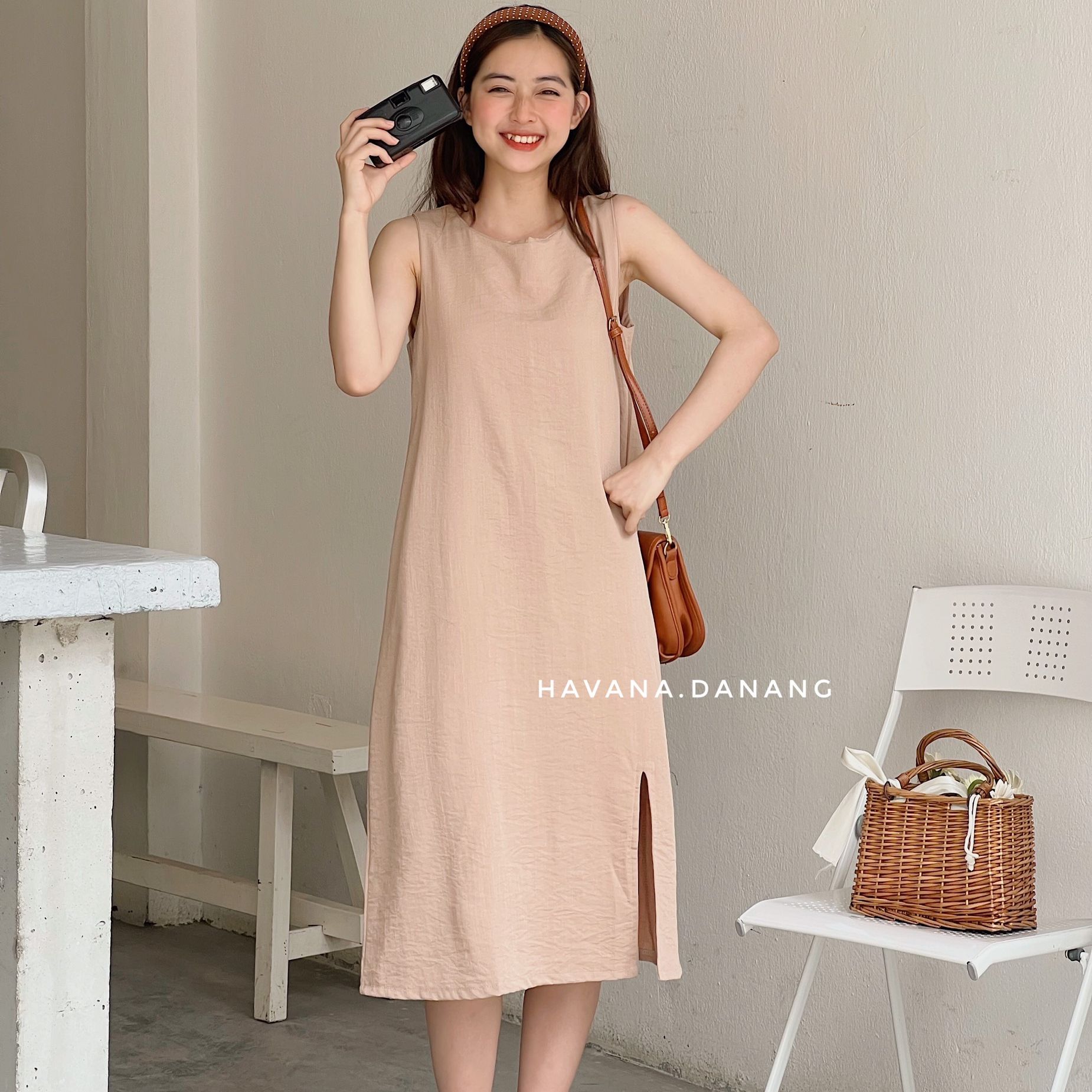 Đầm kiểu sát nách, đầm freesize 5 màu