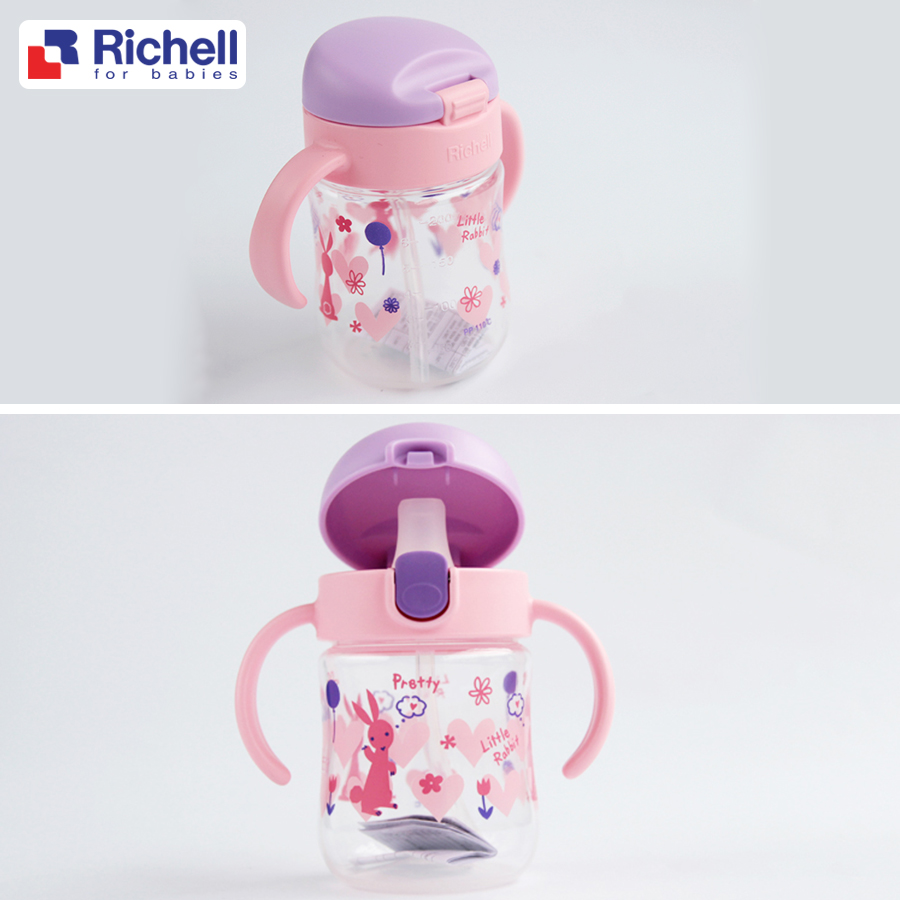 Bình tập uống có tay cầm Richell T.L.I