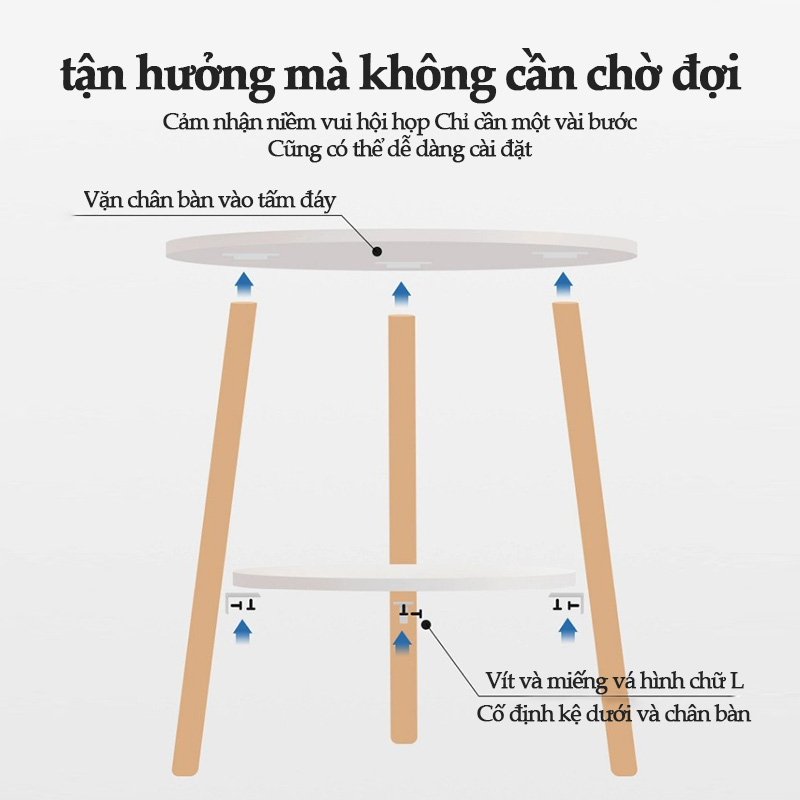 Bàn trà sofa hình tròn, nhiều kích thước và chiều cao