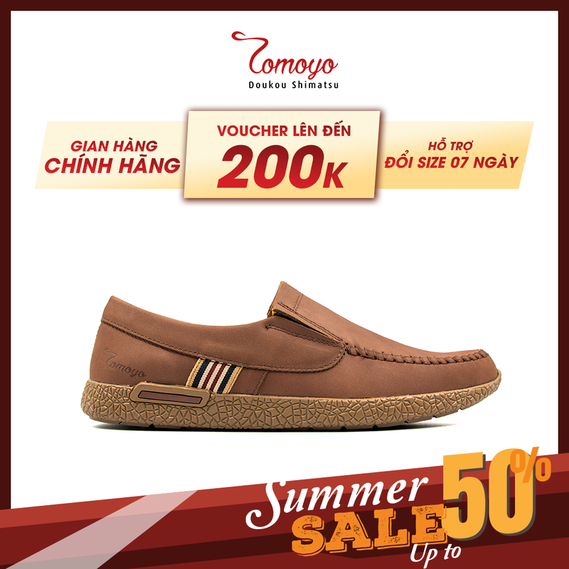Giày lười nam da nubuck tomoyo tmn08108