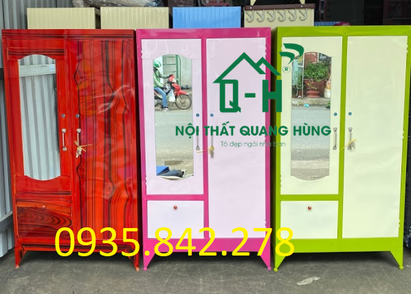 TỦ SẮT 2 CÁNH SƠN DẦU CAO CẤP
