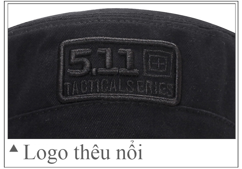 [HCM]Nón lưỡi trai đầu bằng logo 511 thêu nổi
