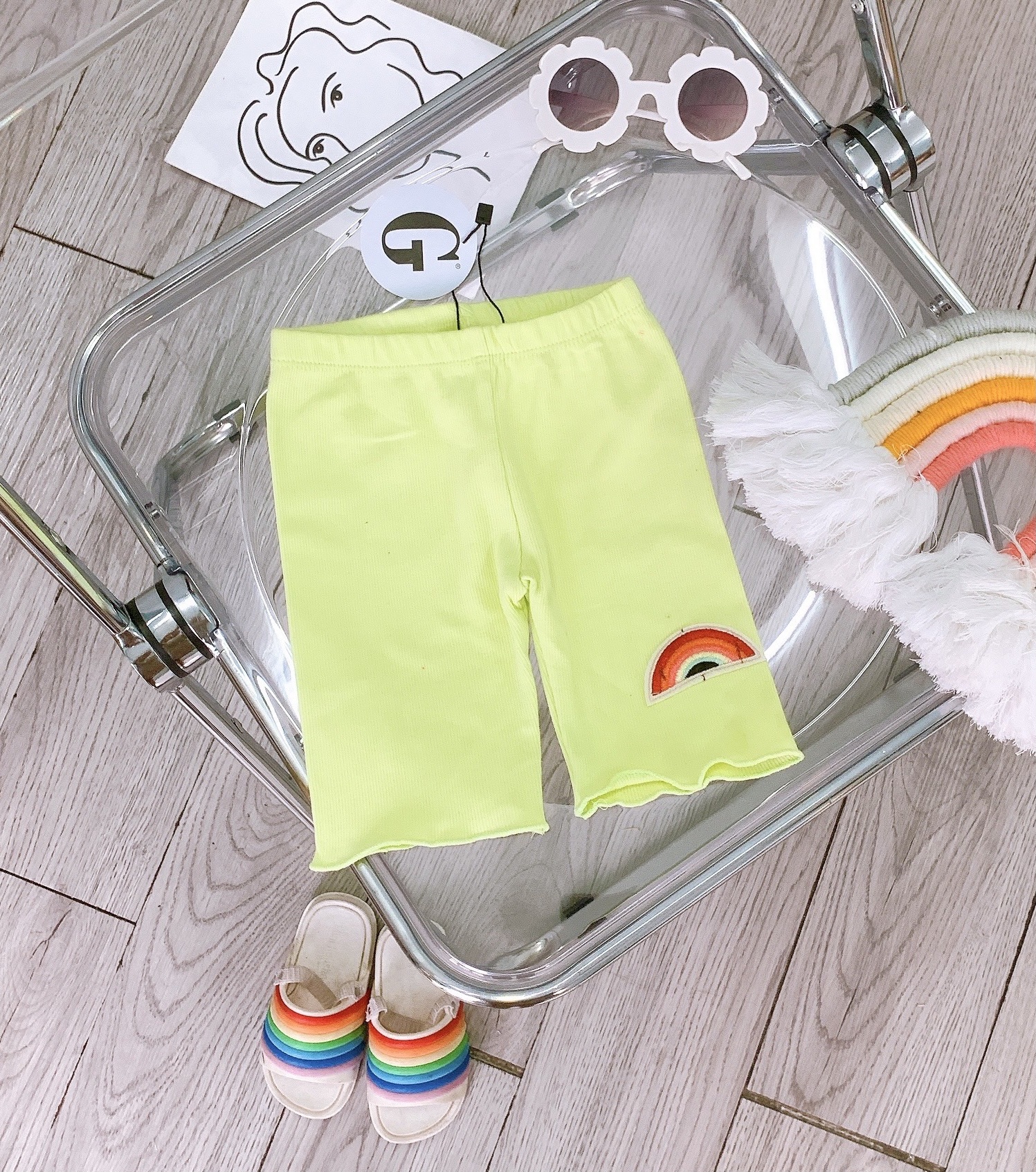 [Hoàn Tiền 6%] Lyvyshop - (Hàng chính phẩm) Quần legging lửng siêu dễ thương cho bé 09-26kg