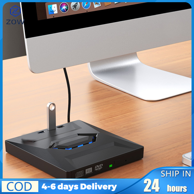 ZOW Mall Usb 3.0 Type-c External Optical Drive Cd Dvd Writer High-speed 5 In 1 Multi-functional Optical Drive For Laptop