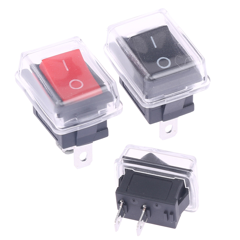 Kocoo 5Pcs Push Button Mini Switch 2Pin On/Off Rocker Switch with waterproof cover