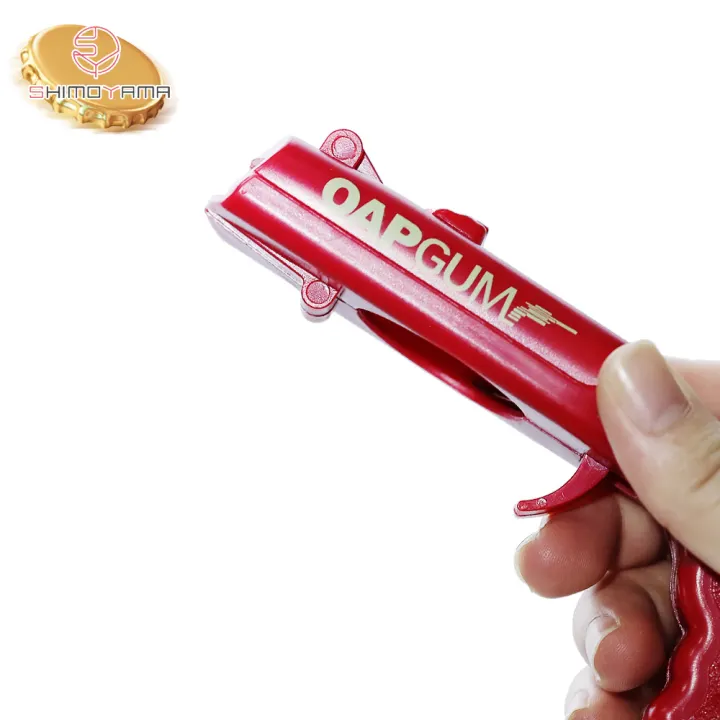 Shimoyama Portable Cap Gun Creative Flying Cap Launcher Bottle Opener Bar Tool Drink Opening Gun Shaped Bottle Lids Shooter Lazada Singapore