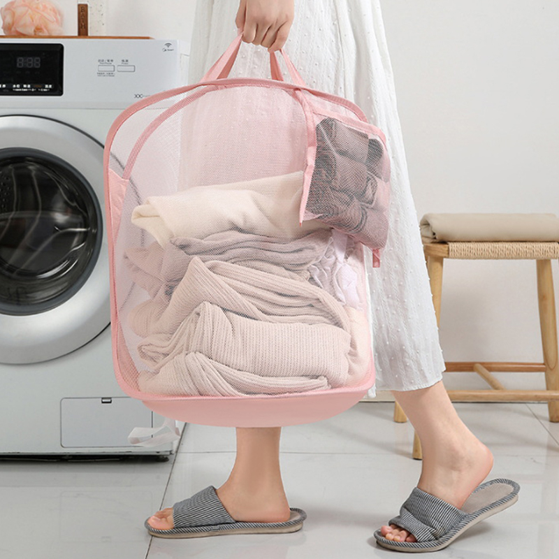 Bathroom%20Laundry%20Sorting%20Basket%20Frame%20Mesh%20Storage%20Bag%20Foldable%20Laundry%20Organizer%20Cloth%20Bucket%20with%20PVC%20Handle%20for%20Home%20-%20Image%207