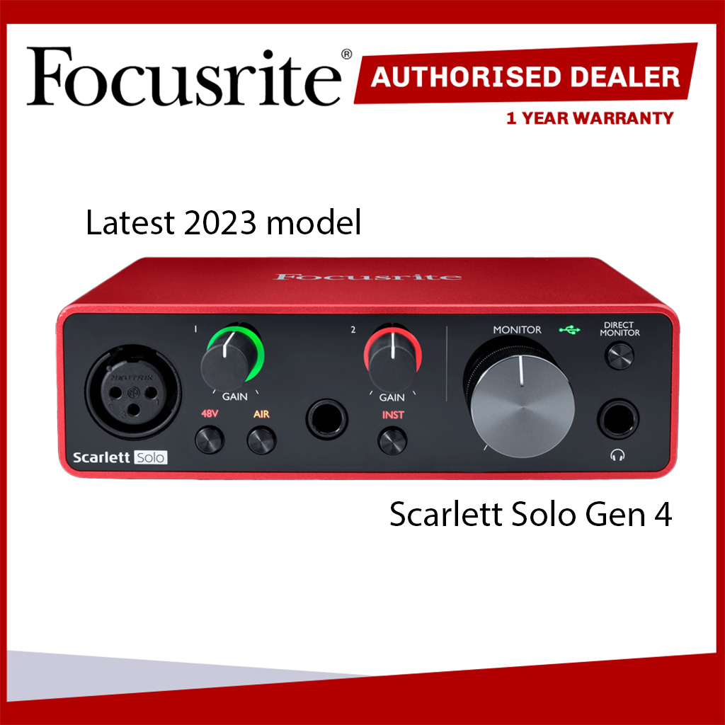 Focusrite Scarlett Solo 4th Gen USB Audio Interface with