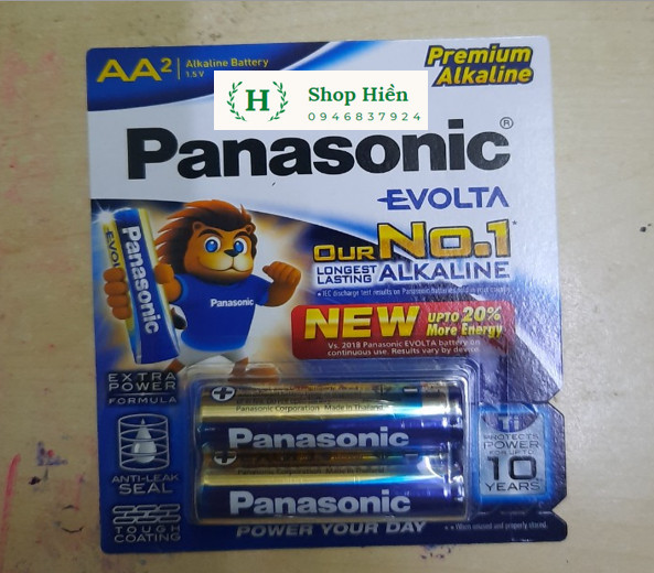 2 Viên Pin kiềm AA Panasonic Evolta - LR6EG/2B  (Hàng Chính Hãng)