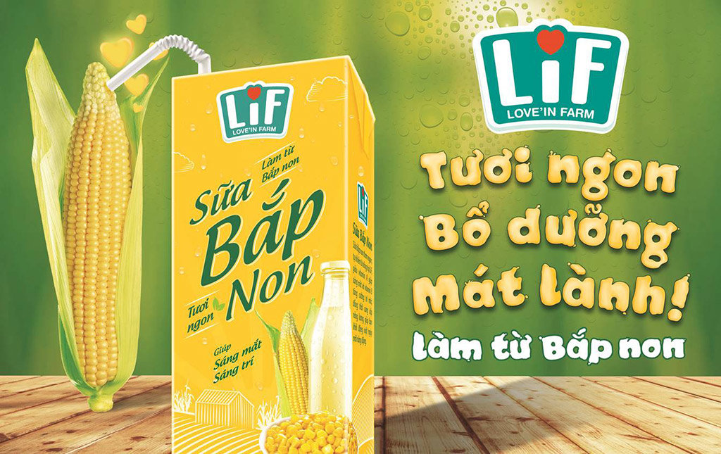 Lốc 4 hộp Sữa Bắp Non LIF 180ml
