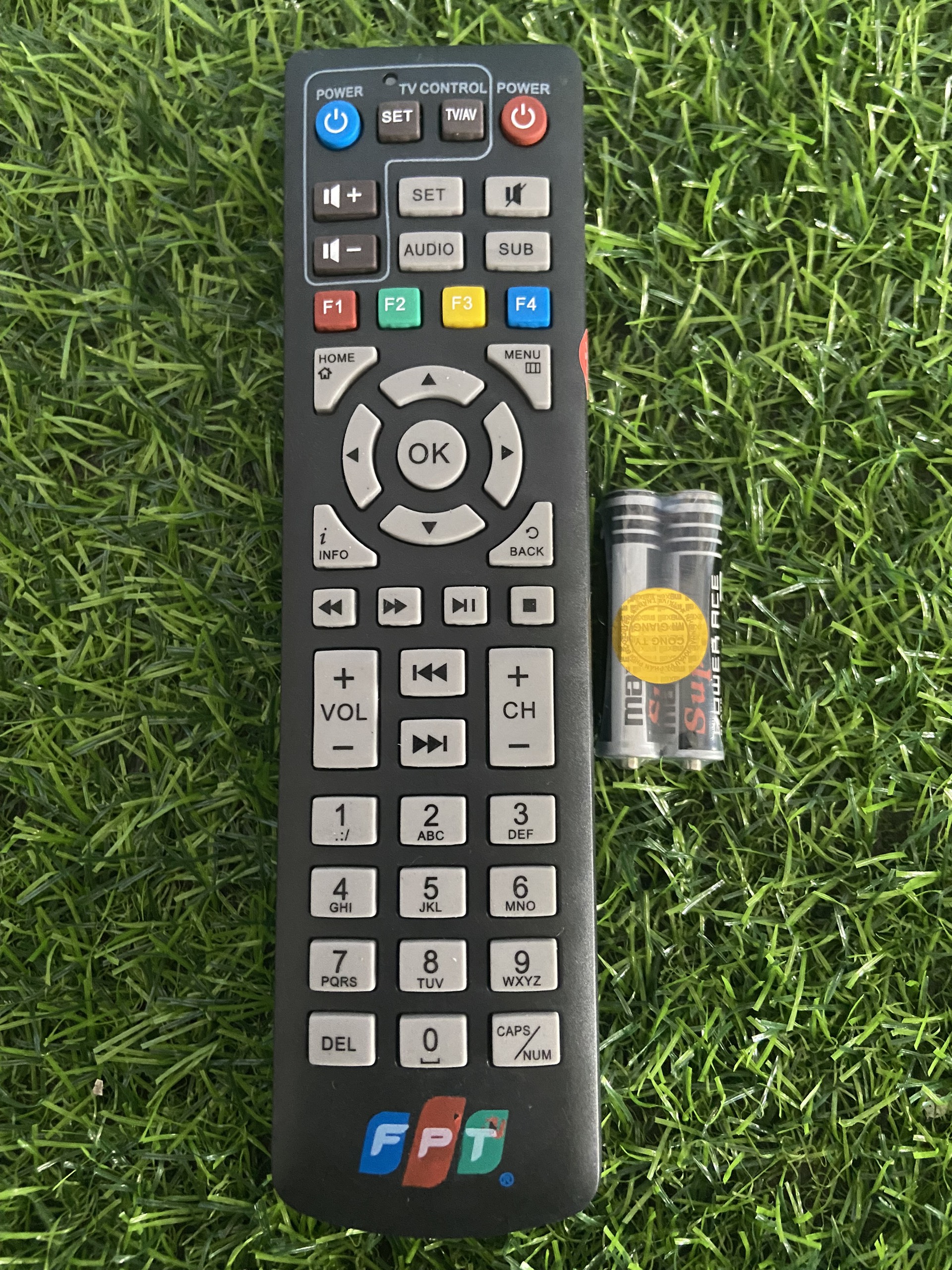 Remote điều khiển truyền hình FPT, đầu box FPT, Remote từ xa đầu mạng FPT hàng chính hãng, tặng kèm pin