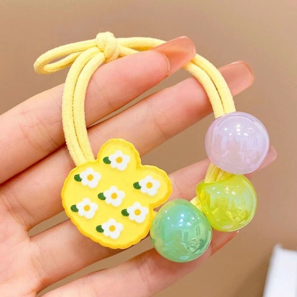 CHANBAEK Hoạt hình Dây buộc tóc trẻ em Thỏ Kẹp tóc phong cách Hàn Quốc Dây buộc tóc gấu Thời trang Hoa Kẹp tóc đuôi ngựa cho trẻ em Trẻ em