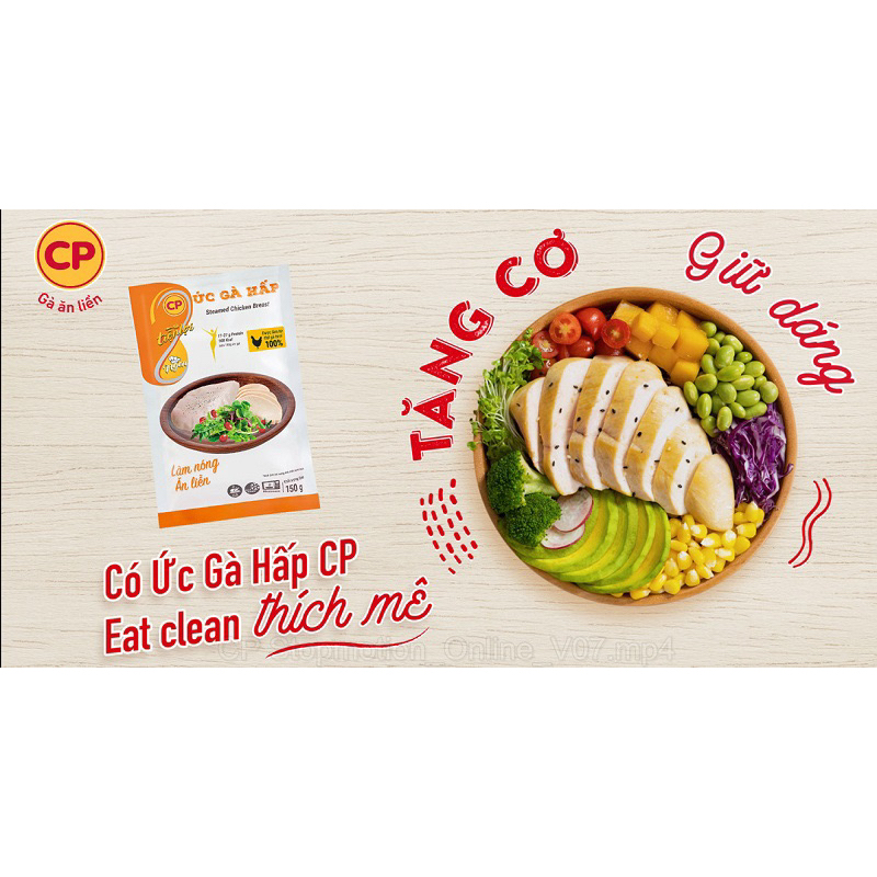 CP Ức Gà Hấp Cao Cấp túi 150g (giao tphcm)