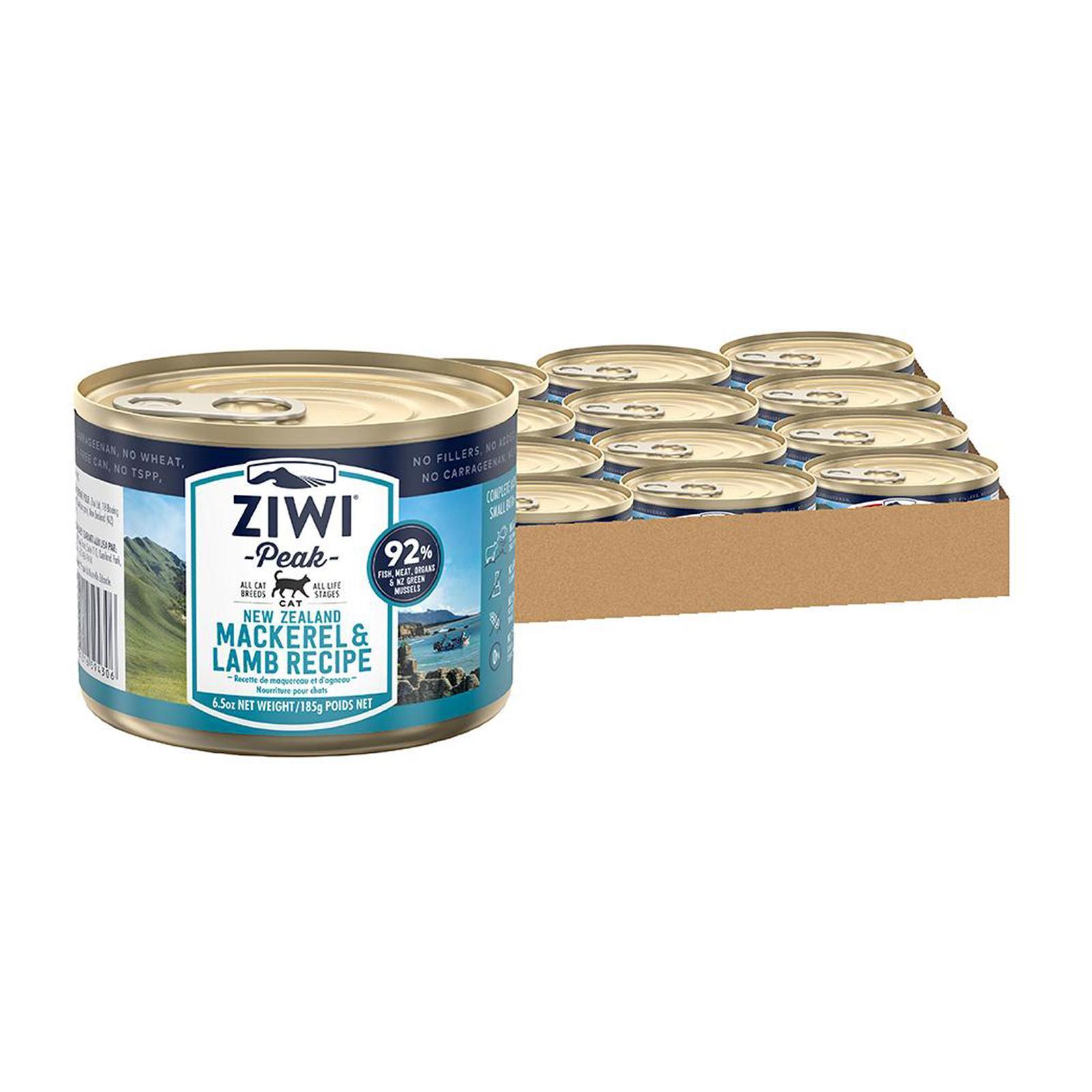 Ziwi Peak (Mackerel & Lamb) Complete Diet Topper Wet Cat Food 185g x 12