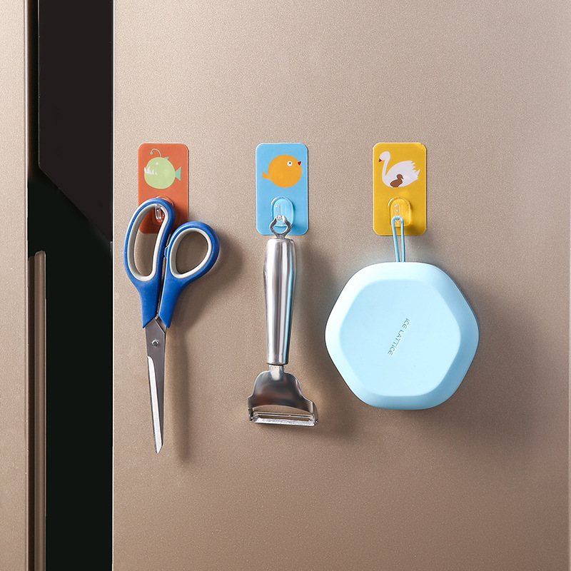 CHIPLY❤Creative❤Cute Hook For Door Wall Self Adhesive Sticky Hook Seamless Sticky Hooks Student Dormitory Kitchen Bathroom