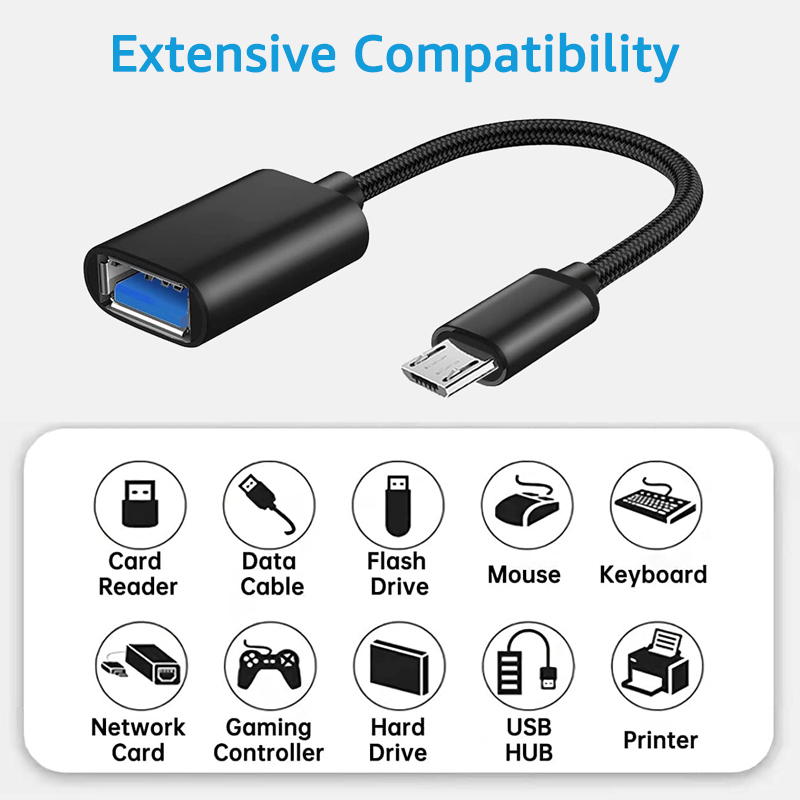 Micro USB OTG Adapter Micro USB Male To USB 2.0 Female Cable Adapter ...
