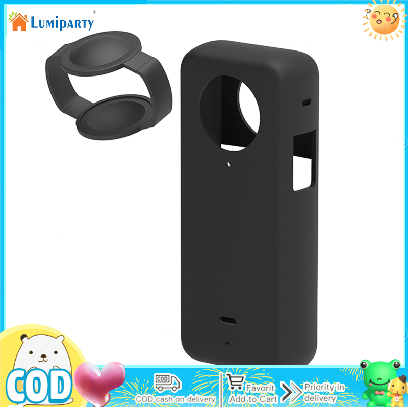 Silicone Case Compatible For Insta360 X3 Lens Protective Cover Panoramic Camera Body Shockproof Case