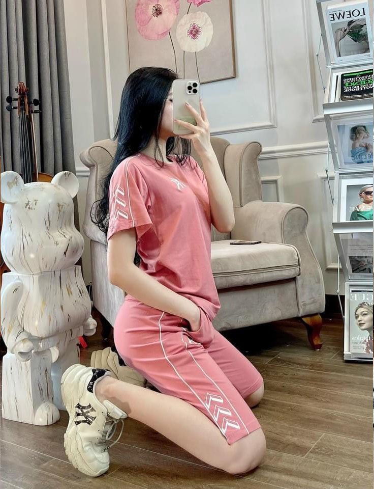Set thời trang cotton lửng mặc nhà sang chảnh
