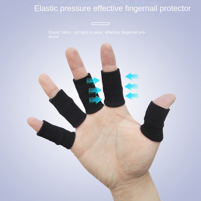 10Pcs Finger Brace Splint Sleeve Thumb Support Protector Elastic Breathable Stabilizers for Basketball Golf