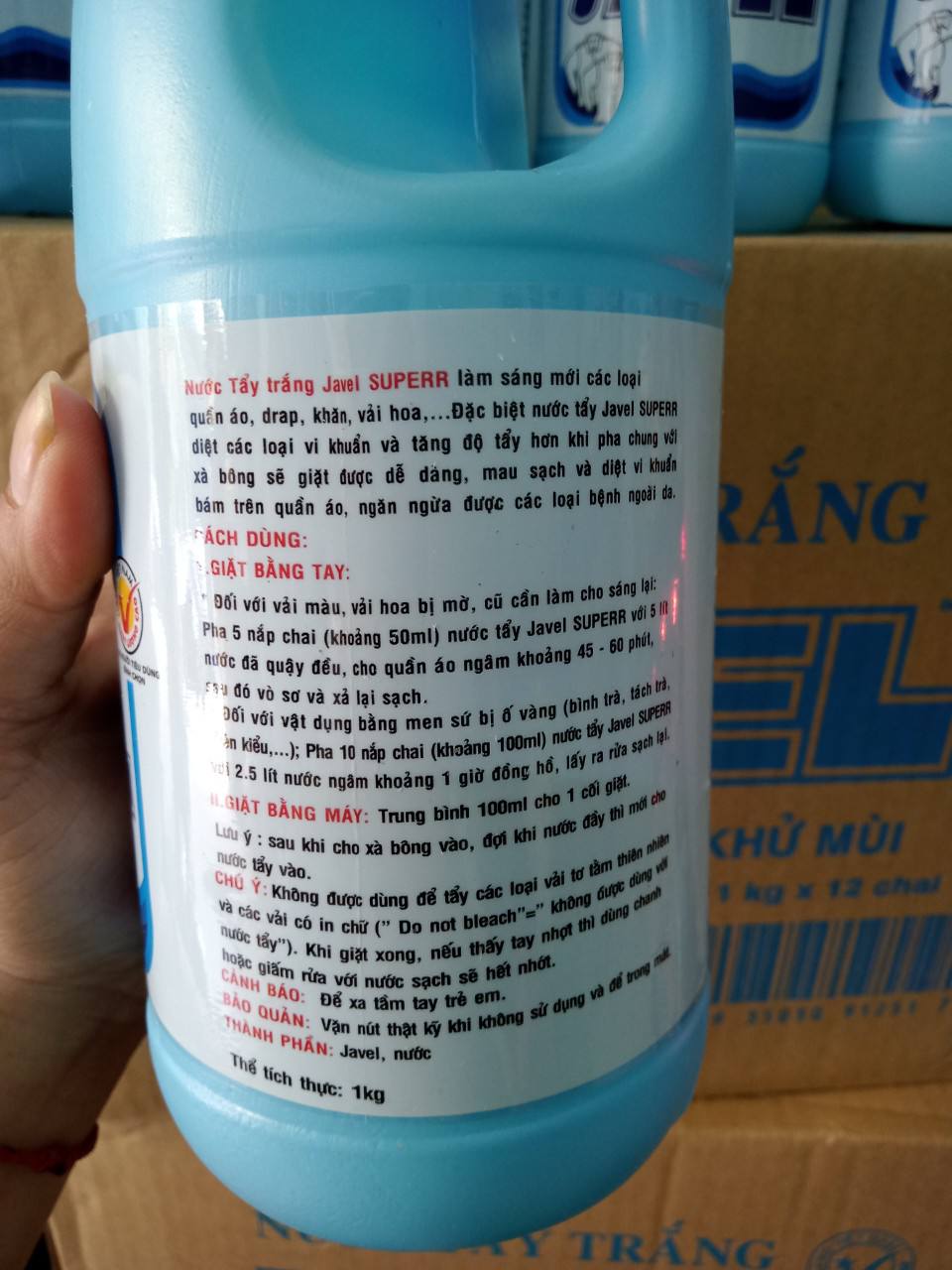 Nước tẩy quần áo Javel 1kg