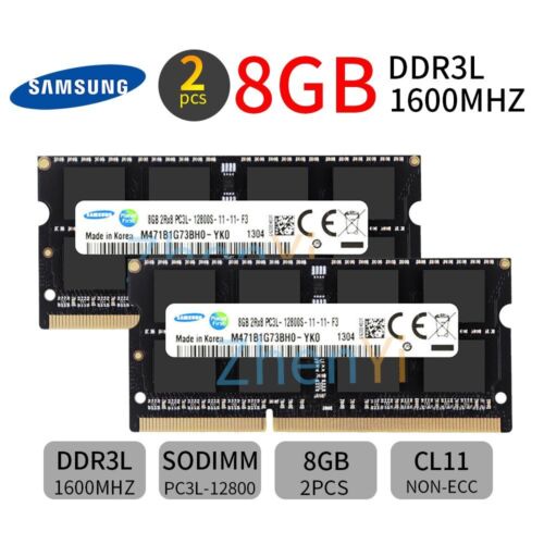 Bộ nhớ ram ddr3l 1.35v cho laptop samsung 16gb 8gb pc3l-12800s 2rx8 ddr3l 1600mhz