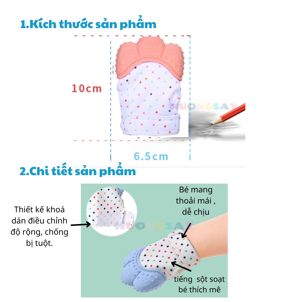 Găng tay gặm nướu Teether cho bé (1 GĂNG TAY)