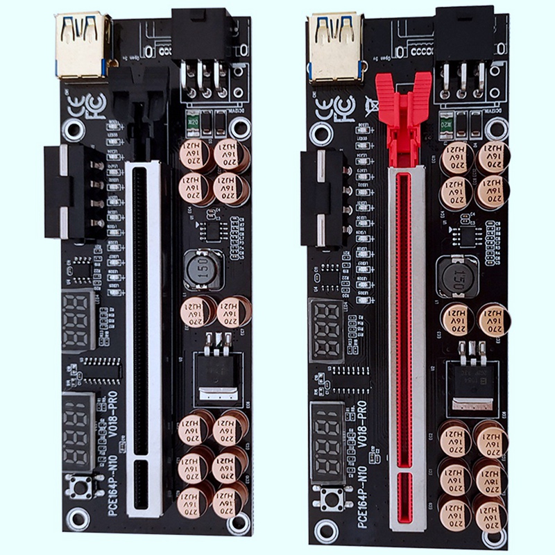 VER018 PRO PCI-E Riser Card USB 3.0 Cable 018 PLUS PCI Express 1X To 16X Extender PCIe Adapter for BTC Mining