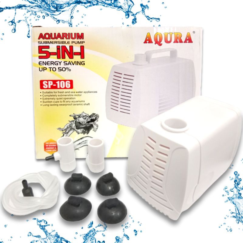 Pompa Kolam Hidroponik AQURA 5IN1 SP 106