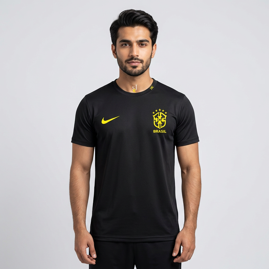Brazil Design Half Sleeve Round Neck T Shirt for Men Soft Comfortable Summer Wear Casual Tshirt.