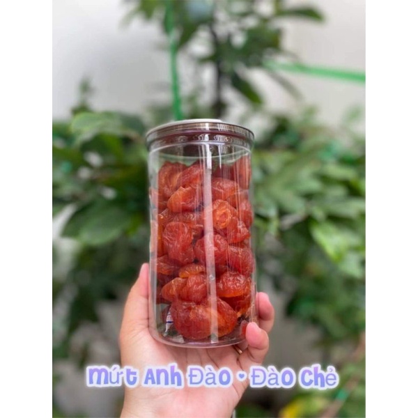 MỨT ANH ĐÀO CHẺ ĐÔI( hủ pet 500g)