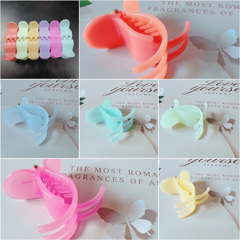 [ giá thùng ] Kẹp Tóc Càng Cua 5 Răng Bầu Pastel Siêu Chắc