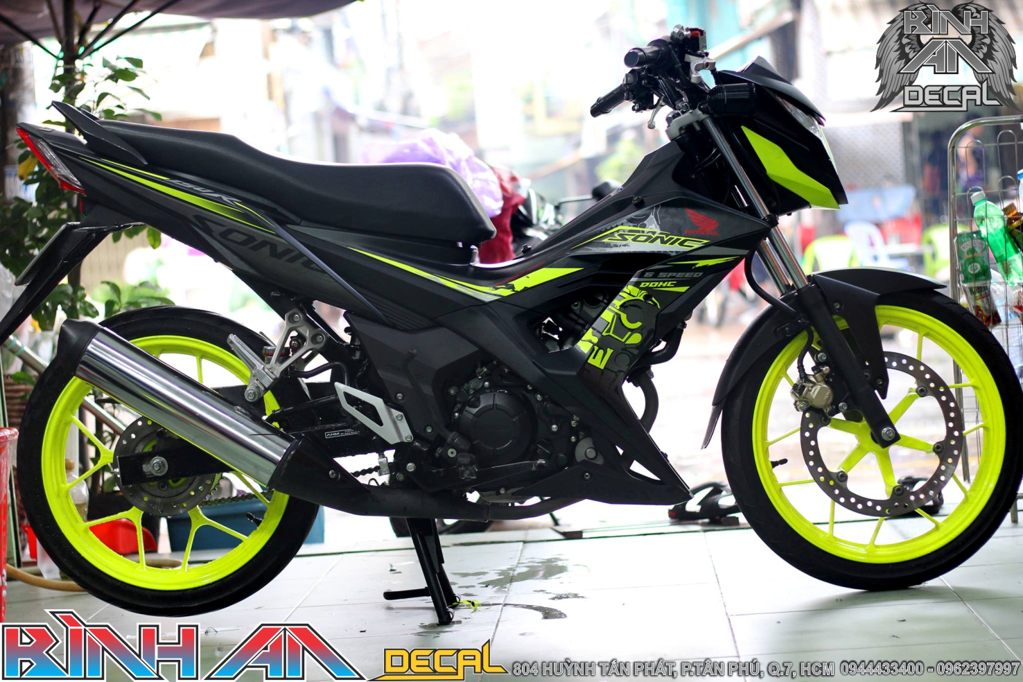 Tem rời sonic 150 - đen