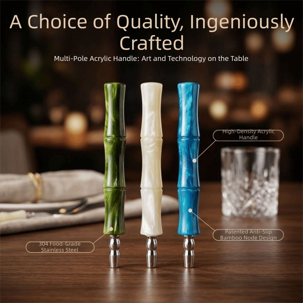 Creative Bamboo Shape Handle Fork and Spoon 304 Stainless Steel Light Design Bamboo Handle Cutlery Elegance Classical Western Dinnerware Flatware Household Goods.