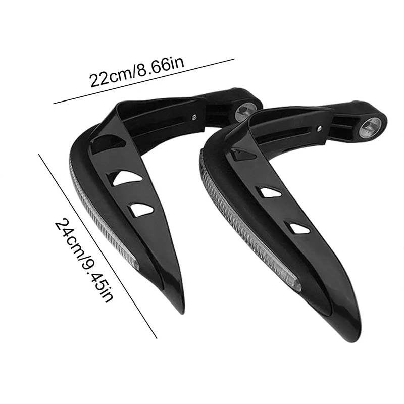 Off-road motorcycle hand guard with LED light, anti-fall protection, modified front handlebar windshield, rain protection