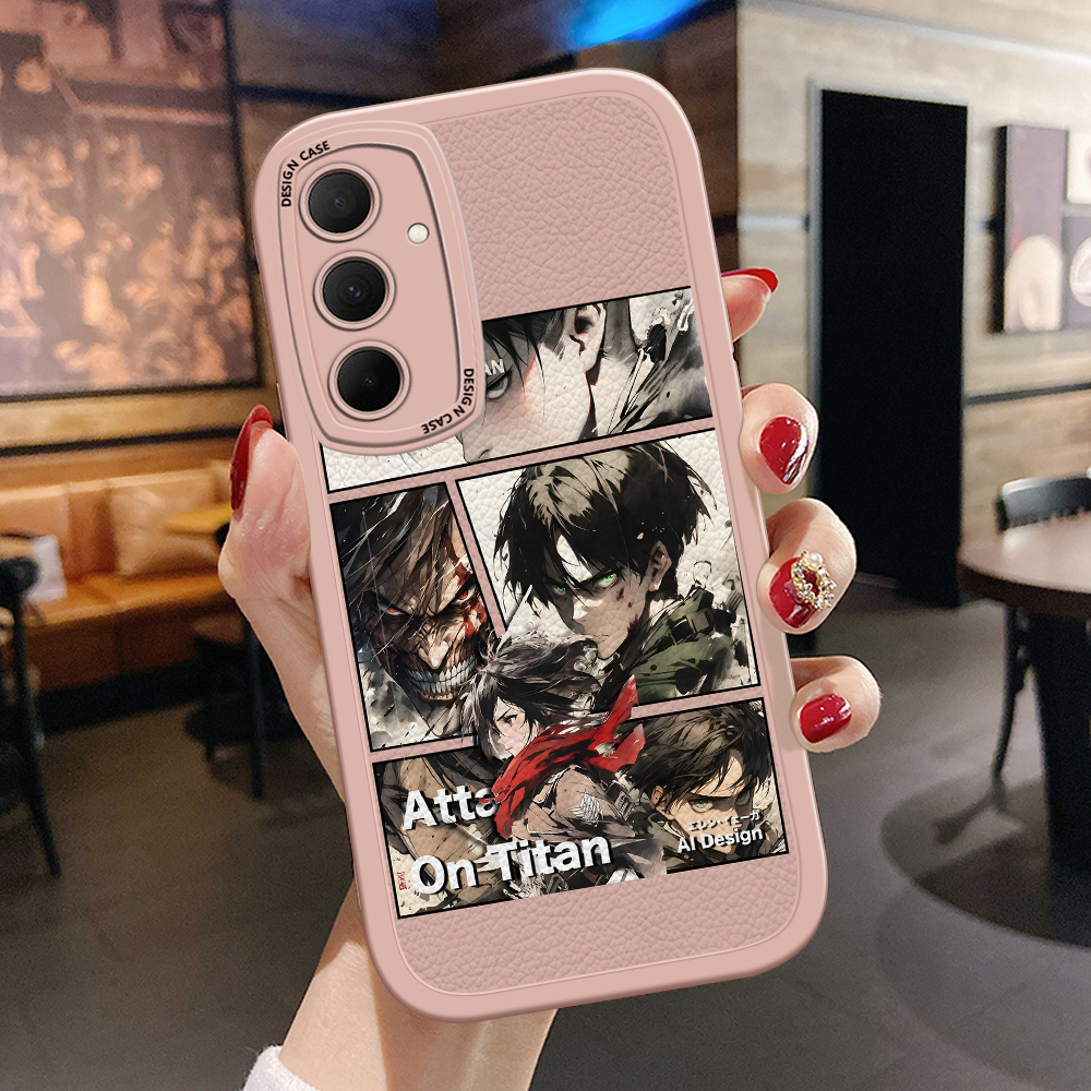 BILI for Samsung A35 5G Cover Attack on Titan Lens Protection Soft PU Leather Phone Cases. 