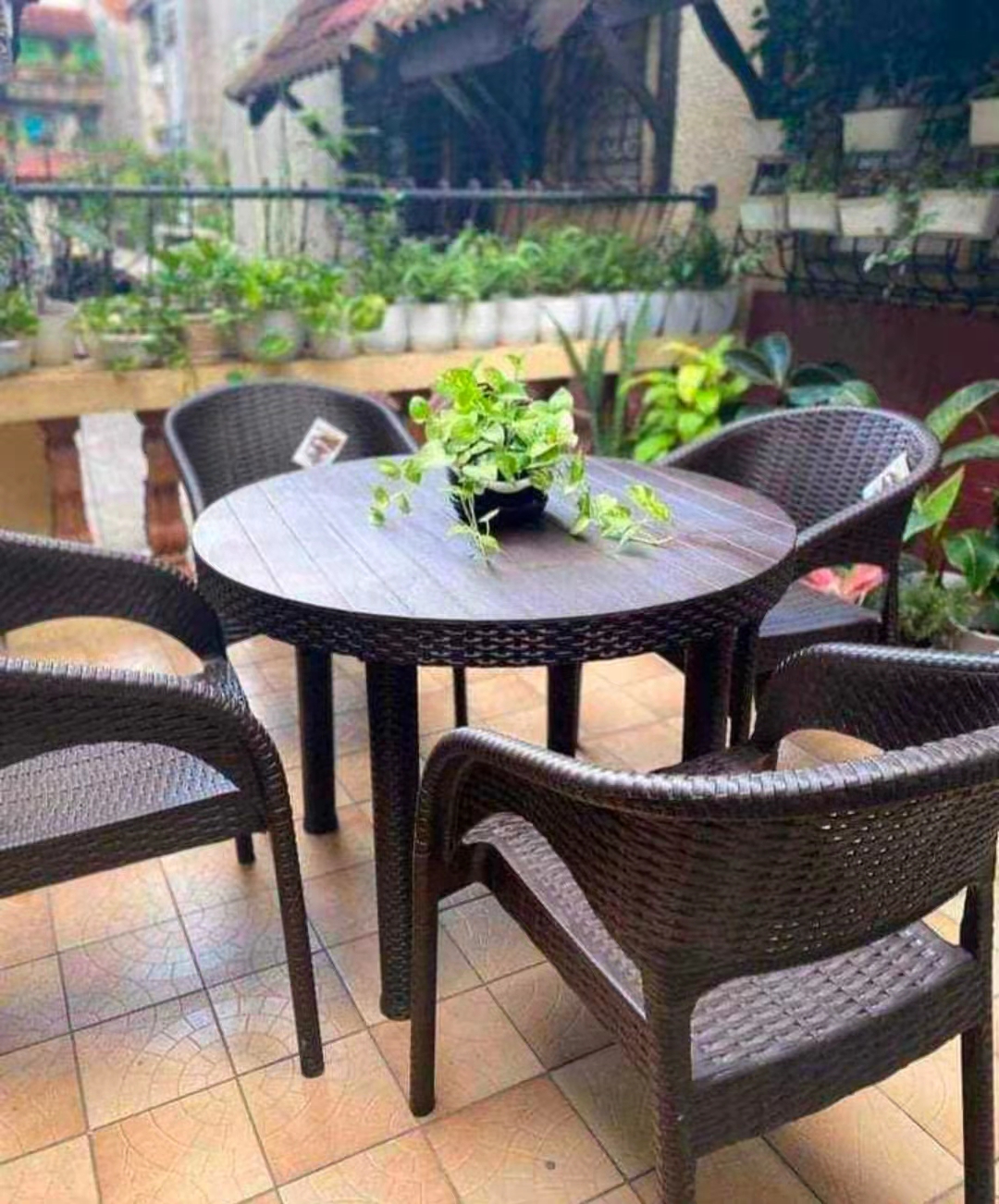 Jolly Rattan Round Rattan Table And Chairs Rattan Dining Table And - Main Image