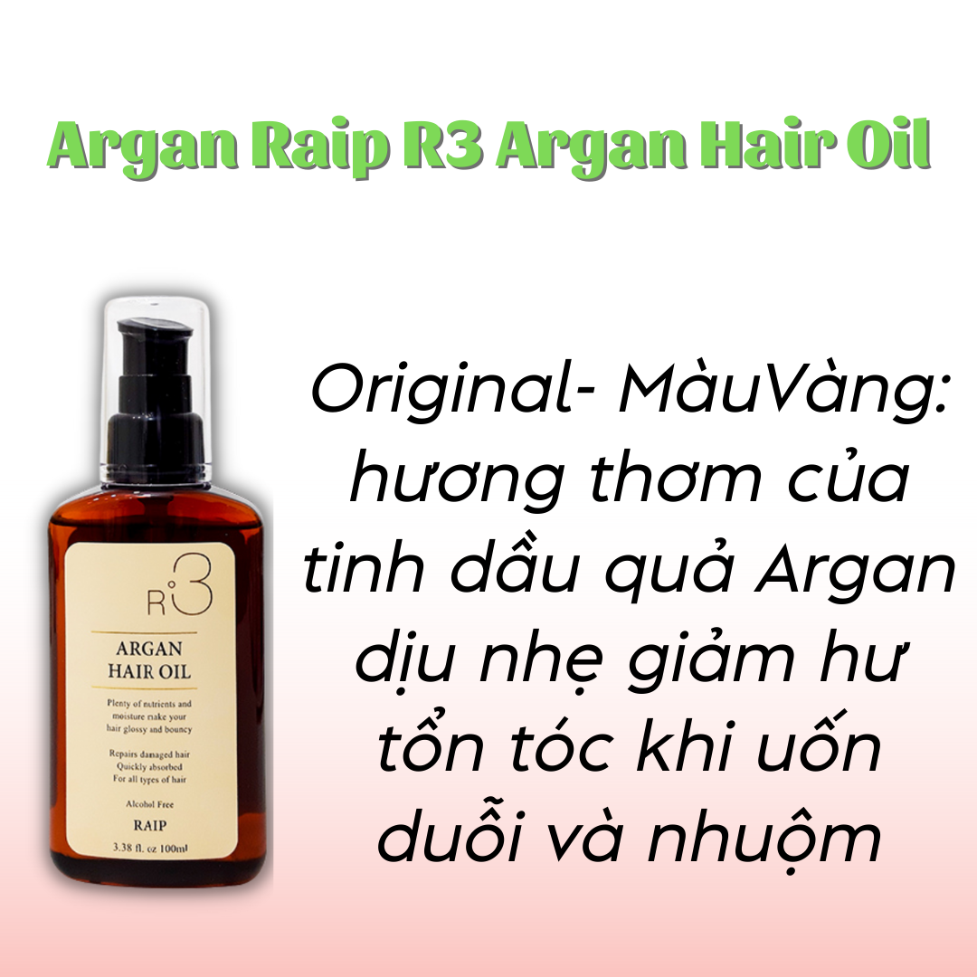 Dầu dưỡng tóc Argan Raip R3 Argan Hair