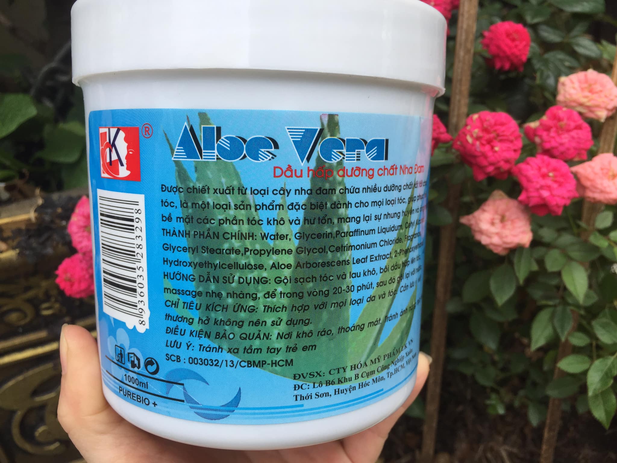 Dầu hấp dưỡng tóc LK tinh chất Nha Đam 1000ml giúp mọc tóc