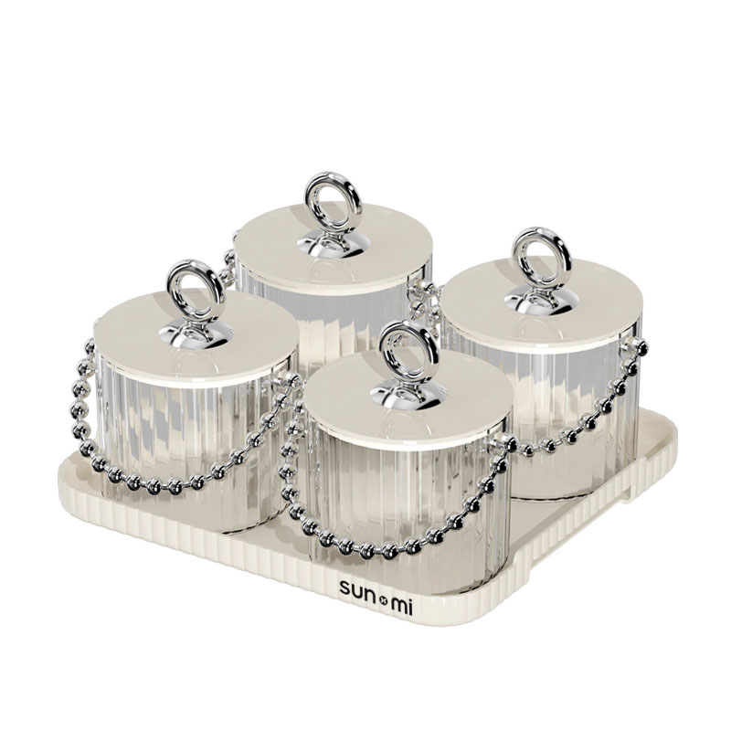 Ins cream air-dried fruit plate candy box light luxury high-value household round wedding candy box