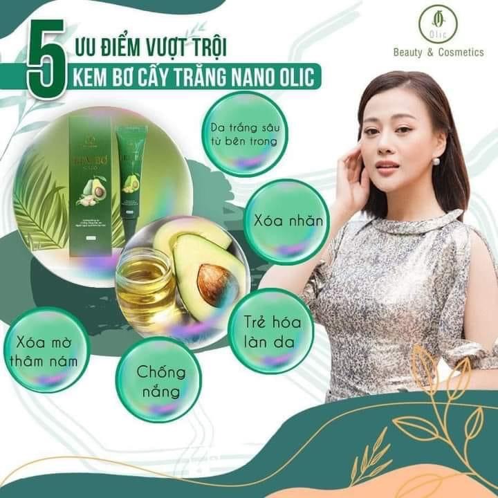 [CHÍNH HÃNG] KEM BƠ CẤY TRẮNG NANO OLIC MẪU MỚI