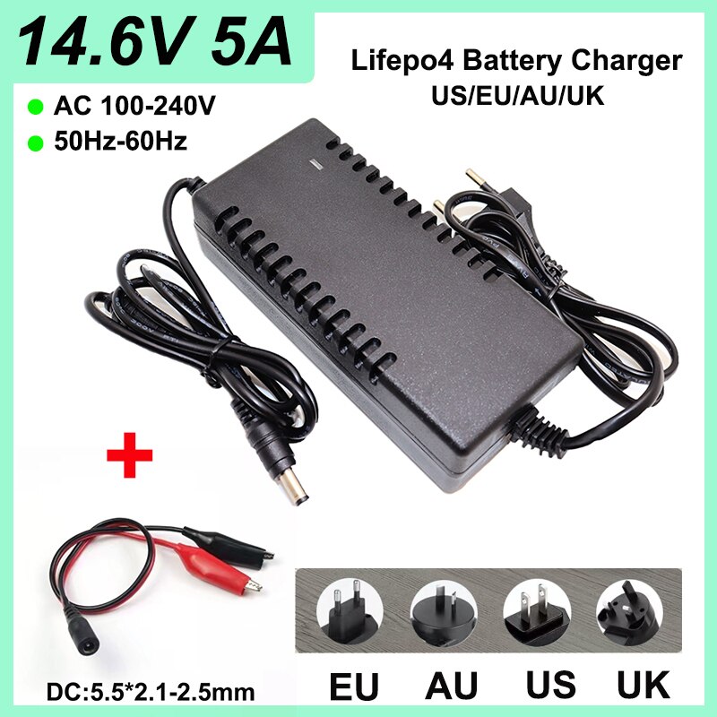 14.6V 5A LiFePO4 charger