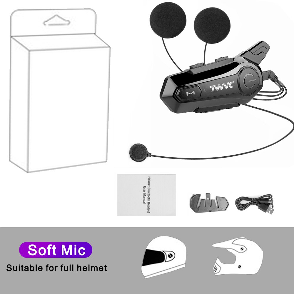 Buy1Take1]Forest E1 Motorcycle Bluetooth Headset Intercom For Helmet Interconnection Riding Headset I4018959186