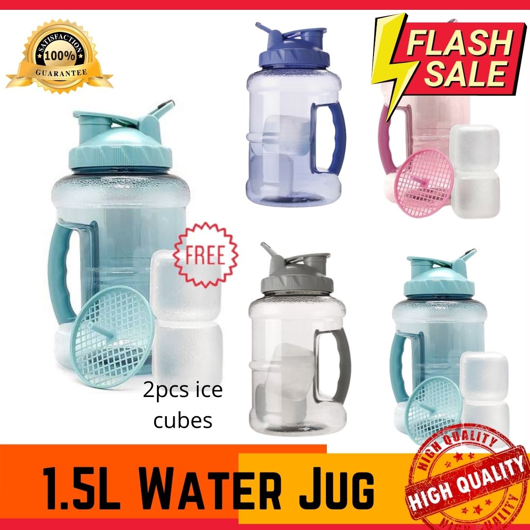 [AWR Online] 1.5L Water Jug with 2 Ice cubes / 1.5 Tumbler / GULP Water